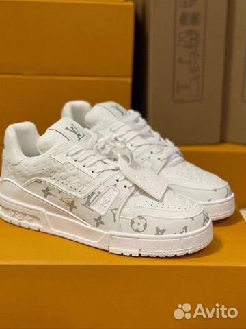 Кроссовки LV Louis Vuitton Trainer кожаные