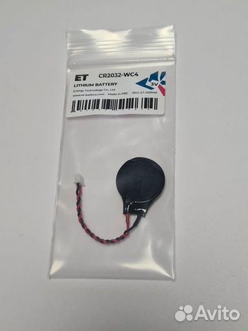 Батарея для bios с коннектором ET CR2032-WC4 PK1
