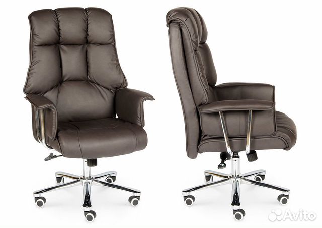 Кресло Президент (до 150 кг.) коричневая кожа