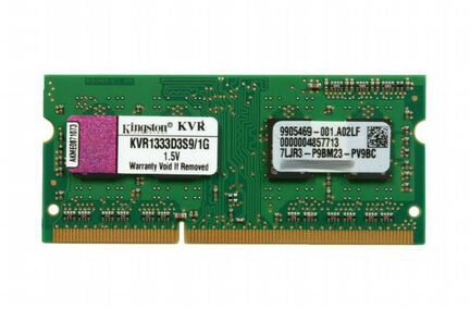 SO-dimm DDR3 1 гб Kingston PC-10600. Отп. регионы