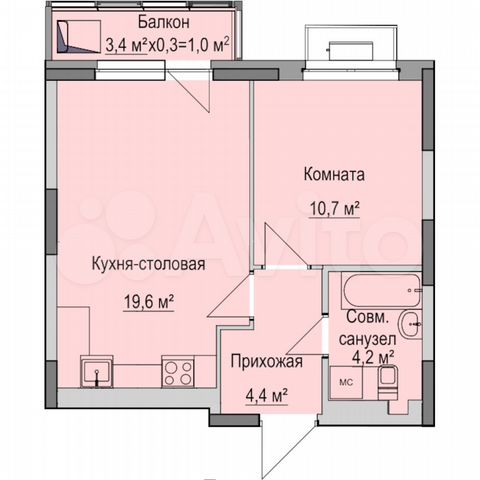1-к. квартира, 38,9 м², 14/18 эт.
