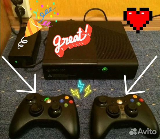 Xbox 360 E 500gb 100игр Прошит GTA 5 FIFA NHL