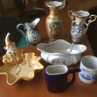 Ложки сувенирные, вазы фарфор ссср,чайные пары
