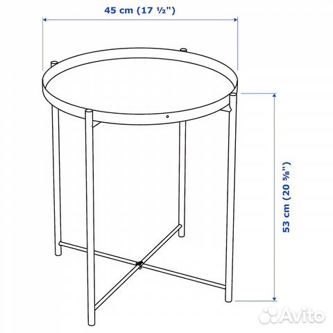 Сервировочный столик гладом IKEA новый