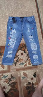 Новые, укороченные джинсы)