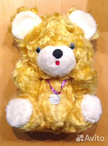 СССР плюшевая лиса, медведь большой кудрявый Мир