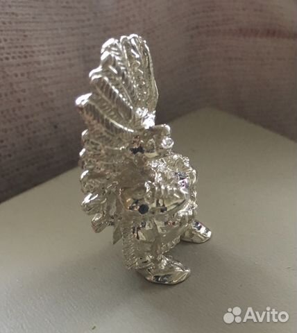 Статуэтка серебренная «индеец»