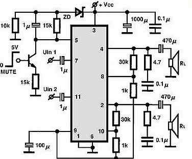 Tda7269a схема усилителя