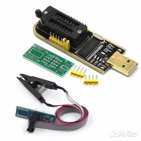 Программатор ch341a pro + зажим