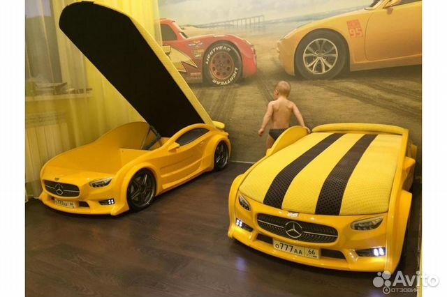 Кровать машина Мерседес 3D