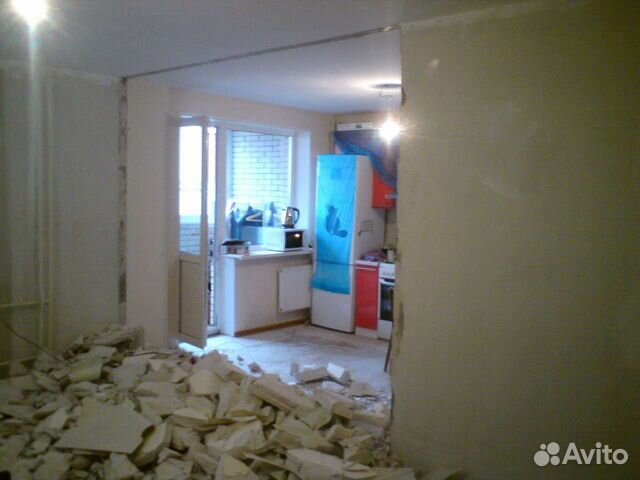 Демонтаж пола, стен, плитки, стяжки