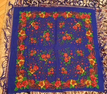 Павловопосадский платок, шерсть (Новый)