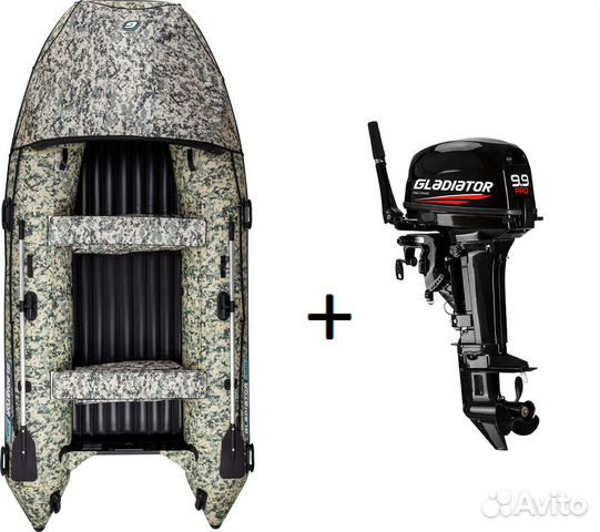 Мотор Gladiator 9,9Pro+ Лодка Gladiator E380Pro ca