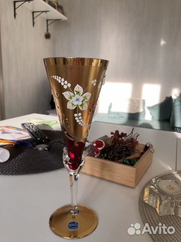 Фужеры цветной хрусталь богема