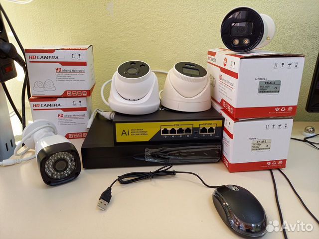 Готовый комплект видеонаблюдения на 4 камеры poe купить в Егорьевске ...