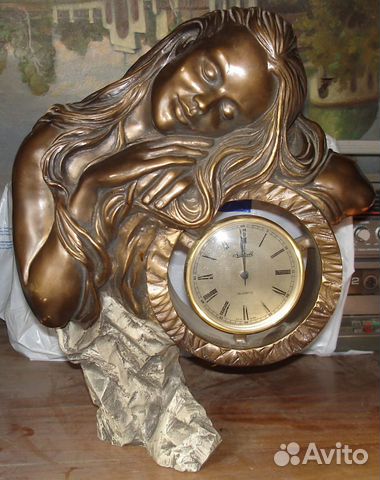 Статуя девушки часы Сладкий сон мастерская Ларина