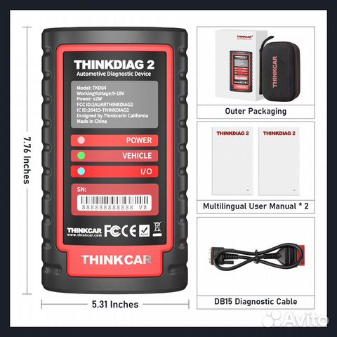 Автосканер thinkdiag 2 Android/iPhone