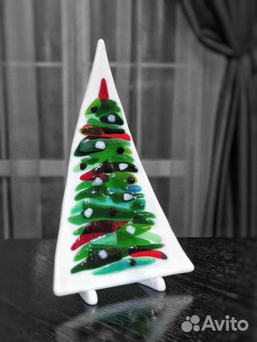 Тарелочка Новогодняя, стекло