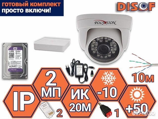 Видеонаблюдение. Готовый комплект IP камер №747