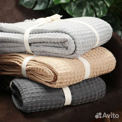 Полотенце из крупной греческой вафли ячейки 14 см