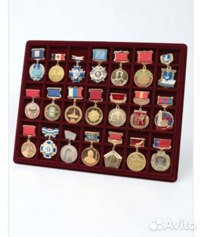 Планшет на 21 ячейку для медалей на колодках