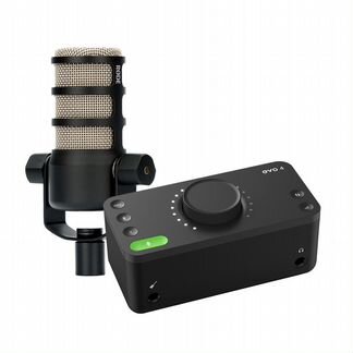 Комплект стримера Audient EVO 4 + rode podmic