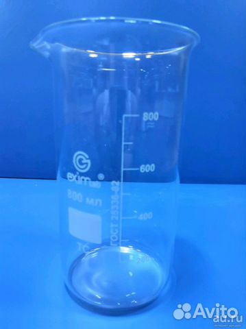 Стакан лабораторный 800 мл (В-1-800) тс с делением