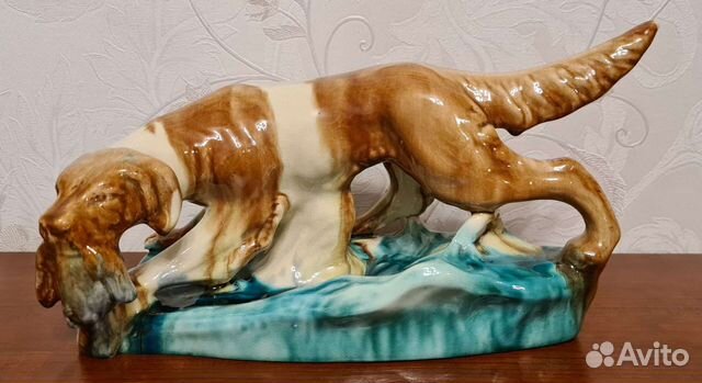 Винтажная статуэтка - собака с добычей