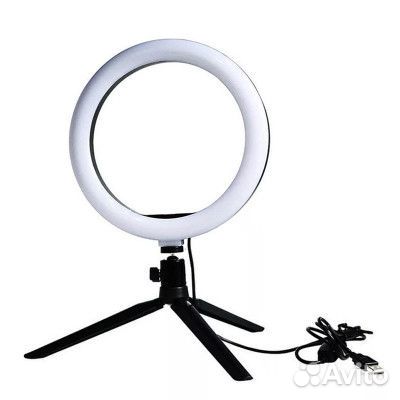 Световое кольцо с настольным штативом D26см