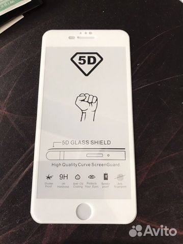 Защитное стекло iPhone 7 + белый