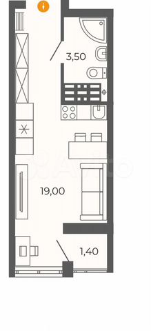 Квартира-студия, 23,9 м², 5/26 эт.