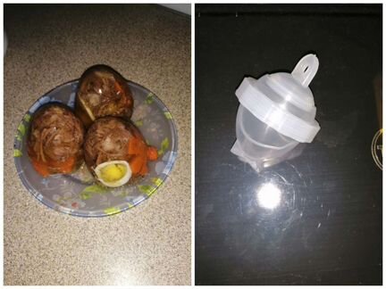 Контейнеры для варки яиц без скорлупы и для заливн