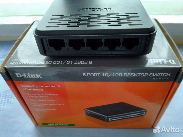 Сетевой свитч (Хаб) D-Link DES-1005A