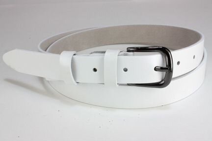 Женский кожаный ремень 25 мм, белый