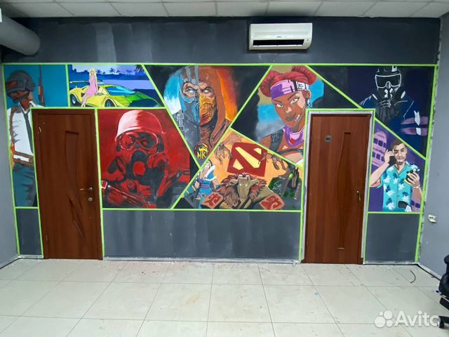 Роспись (рисунок) стен, окон. Аэрография. Картины