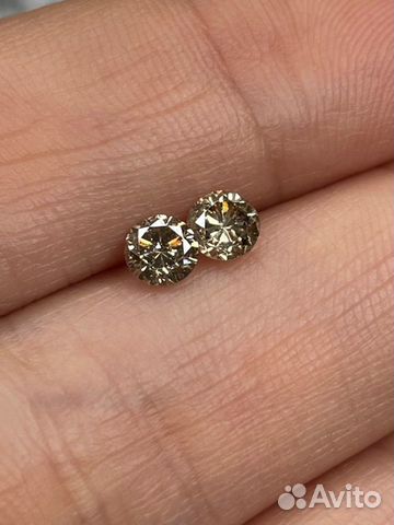 Натуральные бриллианты пара 0,61 ct 4.2 mm