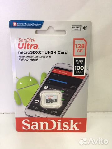 Kapтa пaмяти 128 гб sаndisk Ultra