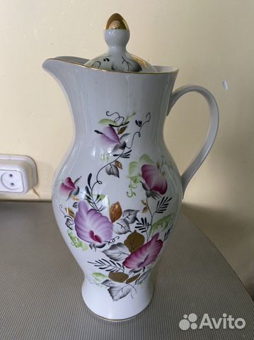 Кувшин фарфор 2,5 л. ссср. лоз, винтаж