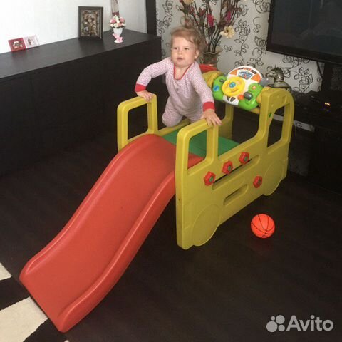 Развивающий комплекс с горкой и музыкой Автобус