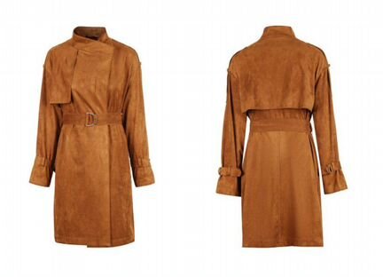 Пальто замшевое, новое