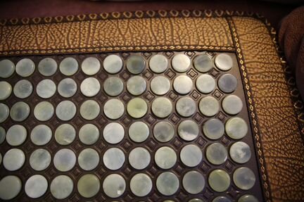 Б/у Нефритовый мат коврик круглый нефрит 150X50cm