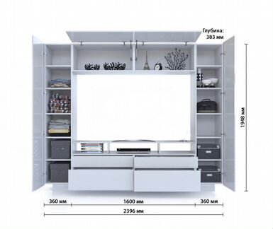 Стенка белая Нео