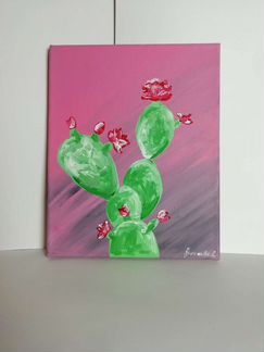 Картина акрилом Кактус 20х30 см