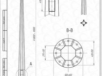 L10 4 9 cm. Опора ОГС-0.7-10. Опора ОГС-0.4-9. Опора ОГС 1.8-10. Опора граненая окк4с-10ф.