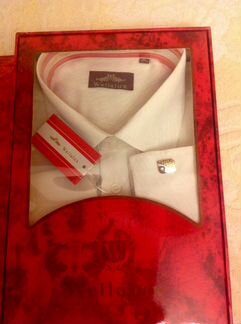 Новая мужская рубашка под запонки Wellalux