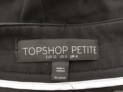 Брюки Topshop petit чёрные