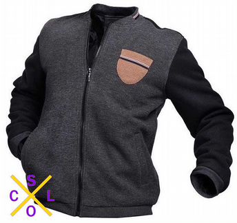 Куртка-бомбер мужская. Плотная вязка