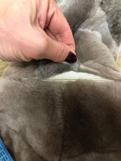 Натуральная шуба + норковые варежки детские