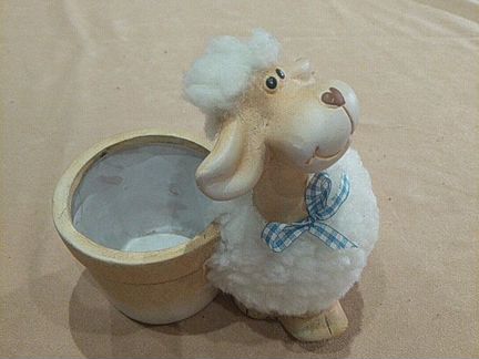 Горшок цветочный овечка