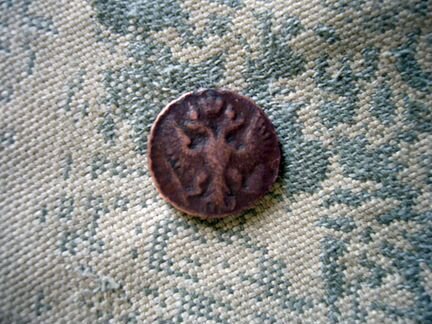 Монета Денга(пол-копейки) Елизаветинская 1750